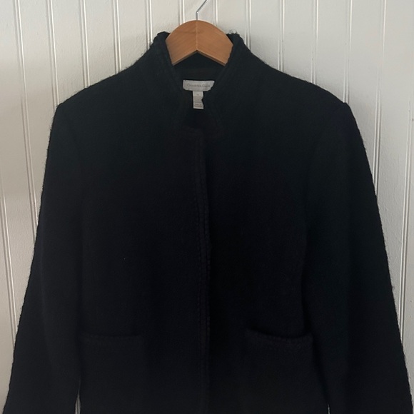 Charter Club Black Tweed Blazer Jacket sz 16 - Picture 4 of 13